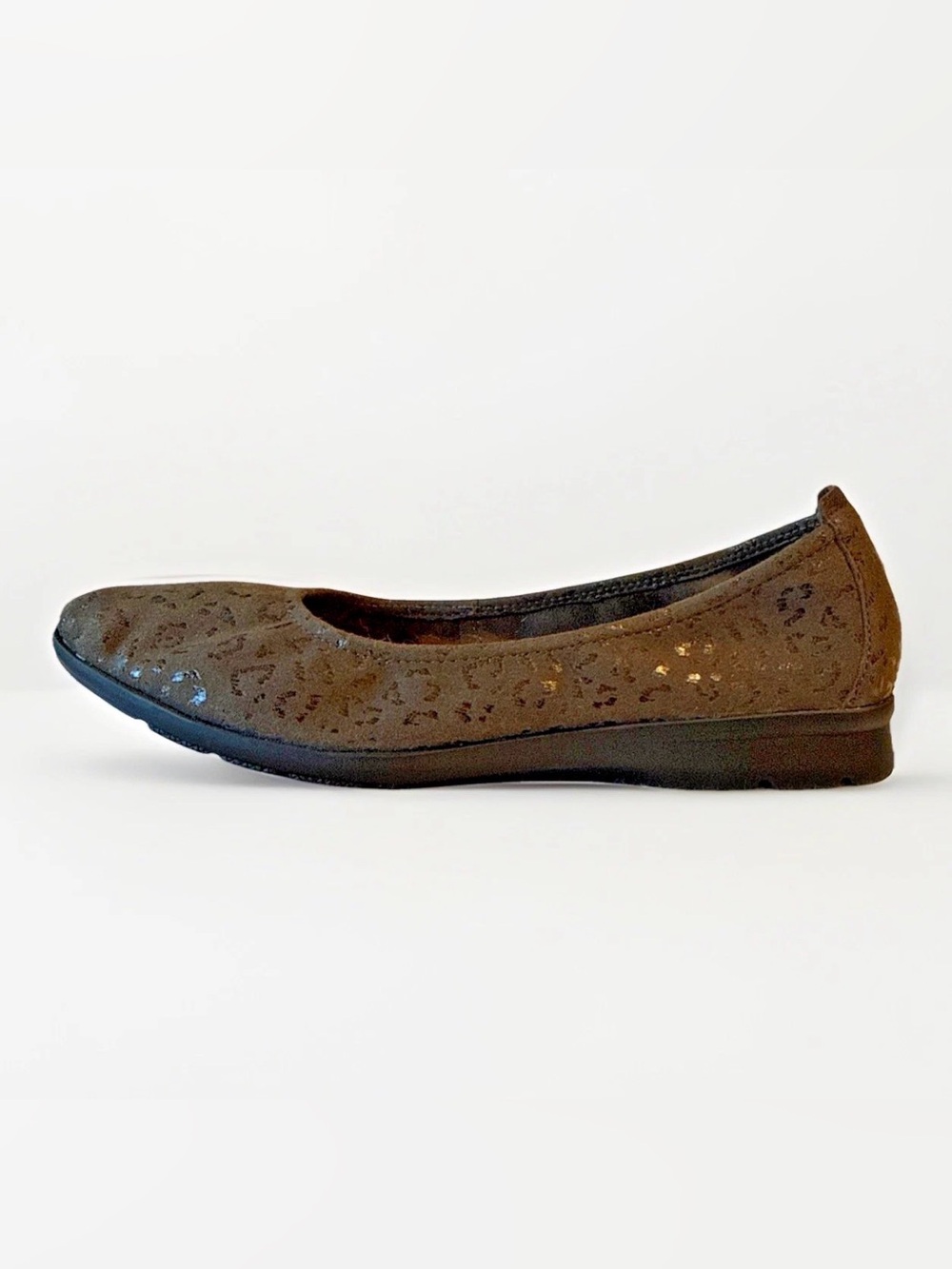 Clarks | NEW "Jenette Ease" Ballet Flat Olive Interest Brown Comfort 9.5